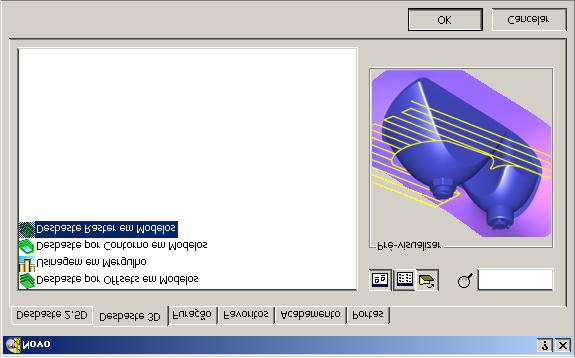 PowerMILL 3. Desbaste 3D Exemplo de Desbaste Raster Ative a ferramenta D50t6 no explorer.