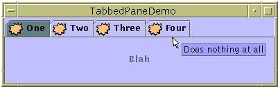 JTabbedPane JTabbedPane permiti que diversos componentes, em geral JPanel, compartilhem um mesmo espaço.