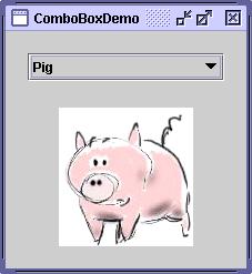 JComboBox Um componente que combina um botão um campo (editável ou não) e uma lista drop-down.