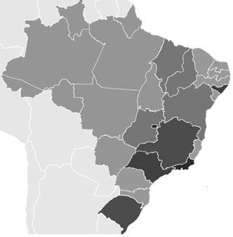 . (VALOR: 0,0 PONTOS) O Brasil tem um TOTAL de UNIDADES FEDERATIVAS (6 estados + Distrito Federal), e está dividido em cinco grandes regiões: Norte, Nordeste, Centro-Oeste, Sudeste e Sul.