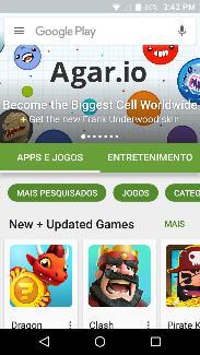 Nota: é preciso entrar em sua conta do Google, quando configurar o celular ou entrar na Play Store pela primeira vez.