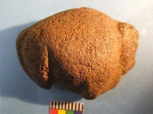 Imagem Zoomofica esculpida de Bisão, encontrada em Cambrai na França.