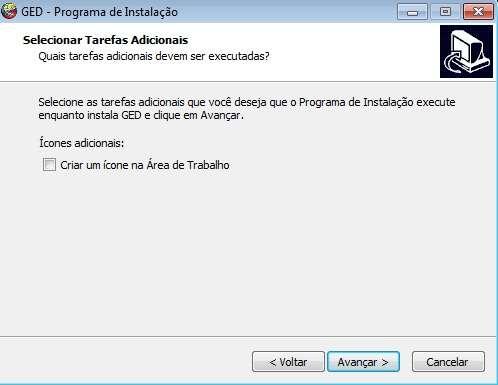 Como opcional você poderá permitir que um atalho para o Sistema