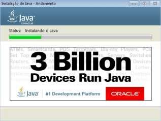 Basta aguardar o Término da Instalação do Java clicando em
