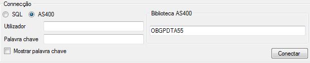 No caso da base de dados se encontrar instalada num servidor SQL, poderá primir o botão Conectar.