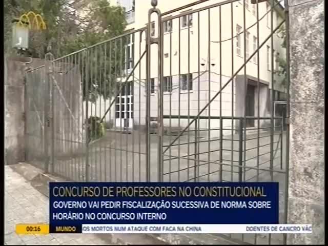 00:16 Concurso de professores no Constitucional