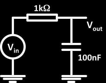 13 QUESTÃO 7: (Eletrônica) Calcule a frequência de corte do filtro passa- baixa mostrado na figura,