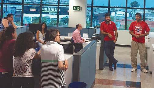 Reunião com bancários do CSO/SIA Risco União /bancariosdf O Sindicato visitou os funcionários do Banco do Brasil lotados no Centro de Suporte Operacional/ SIA Risco União (2º e 3º andares).