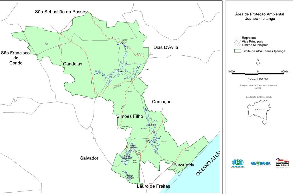 30 3 PROCEDIMENTOS METODOLÓGICOS 3.1 CARACTERIZAÇÃO DA APA JOANES-IPITANGA A Área de Proteção Ambiental Joanes-Ipitanga, criada pelo Decreto Estadual 7.