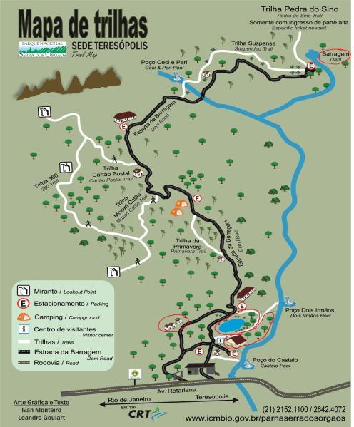 Figura 3: Localização das áreas de estudo: Administração, Barragem, Piscina e entorno (circundadas de vermelho).