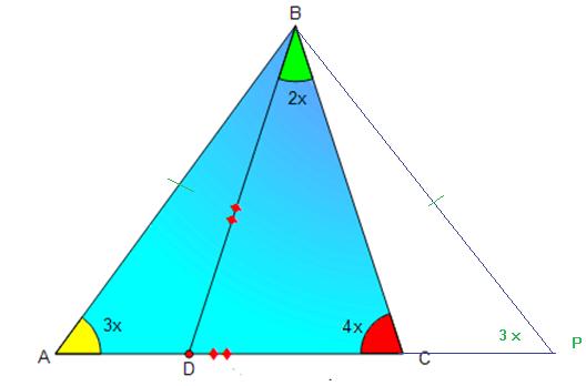 6 4) Observe que o triângulo BDP é isóscele, e que os triângulos ABC e BDP são congruentes.