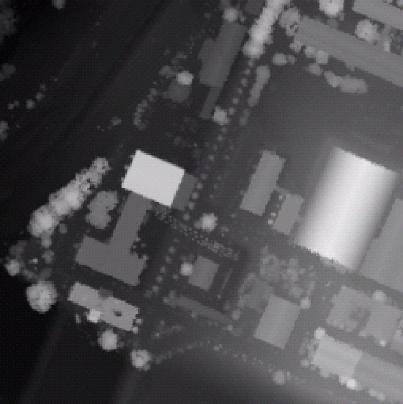 A partir das coordenadas tridimensionais correspondentes às medidas (combinação do primeiro e do último pulso) adquiridas pelo sensor ALTM2050, foi gerado o modelo digital de superfície com a