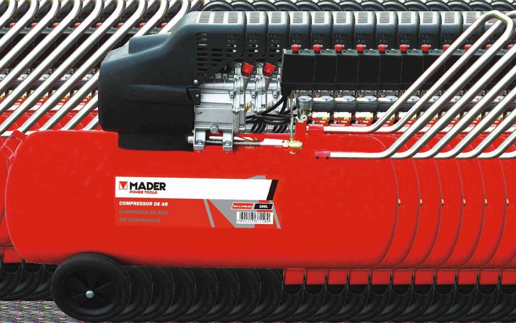 Compressor Pneumático Compresor Neumático Air Compressor Depósito - Tanque - Tank :! 100 L Potência - Potencia - Power :! 1.5 Kw/2 Hp Velocidade - Velocidad - Speed:!
