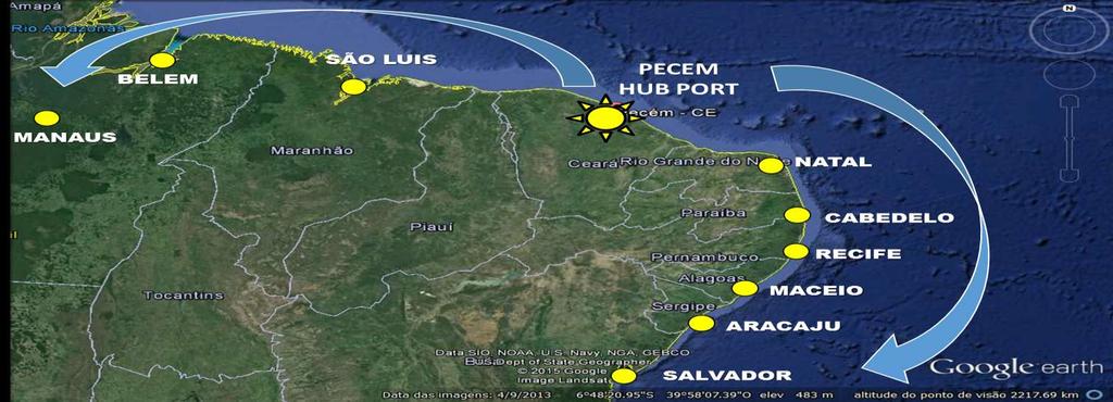 PORTOS NORTE & NORDESTE POTENCIAL HUB & SERVIÇOS FEEDER BELEM SÃO