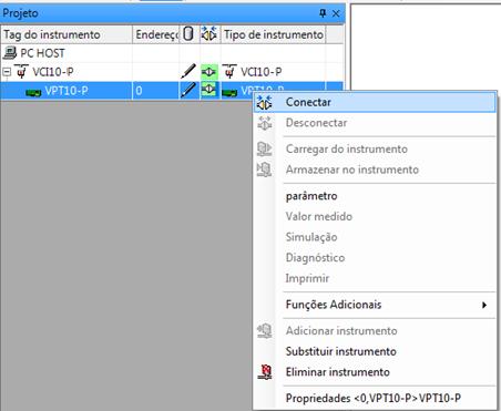 13 Caso as configurações e a instalação física estejam corretas, a topologia deverá ter um indicador na cor verde e o DTM do Device pode ser aberto