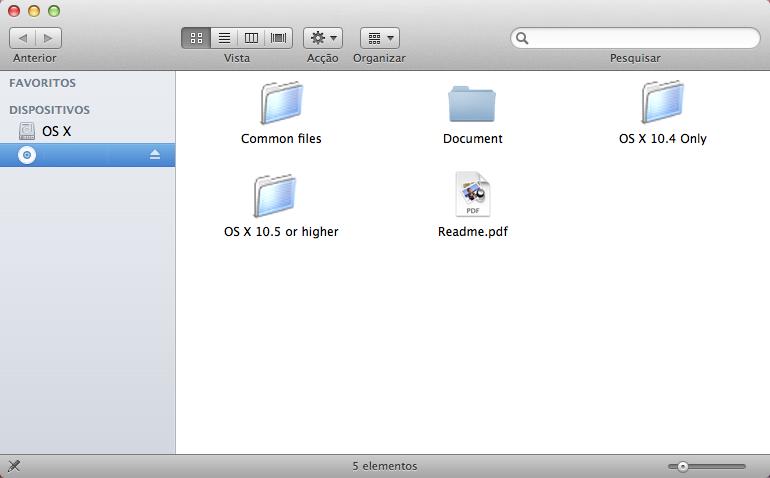 Operação de Impressão 1 Insira o DVD-ROM. 2 Faça duplo clique no ícone GEN_LIB.
