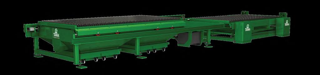 chapas até 500 mm de espessura Tanques com setores  acionamento elétrico LASER CORTE Para máquinas de corte a laser CO 2 e fibra Adequada ao corte de chapas com espessura até 25 mm Composta por dois