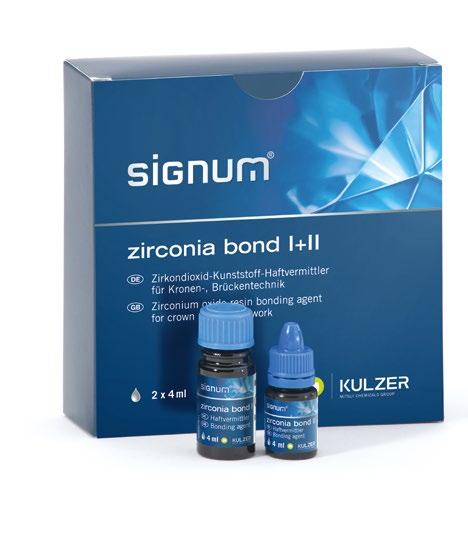 Signum metal/zirconia bond II: Aplicar Signum Metal/Zirconia bond II e fotopolimerizar por 40 segundos com um fotopolimerizador de consultório
