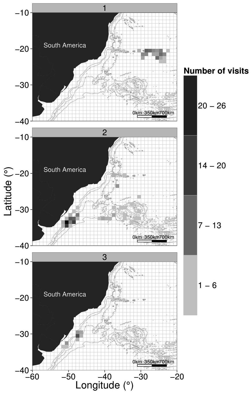 44 2) se concentrou nas áreas externas do talude continental e Elevação de Rio Grande (Fig. 10 - Grupo 2).