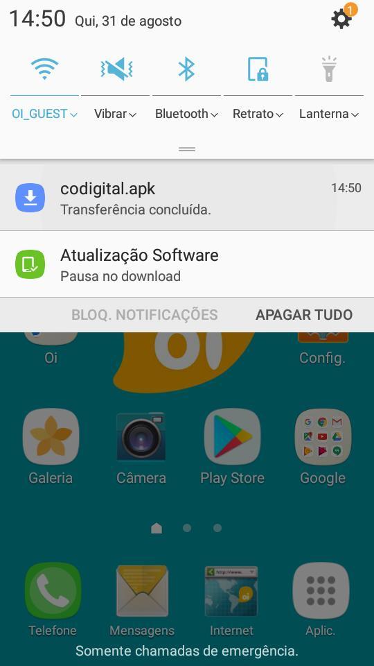 BAIXANDO O APP Para baixar o CO Digital, basta conectar na APN Despacho, desligar o wifi, entrar no Google Chrome e