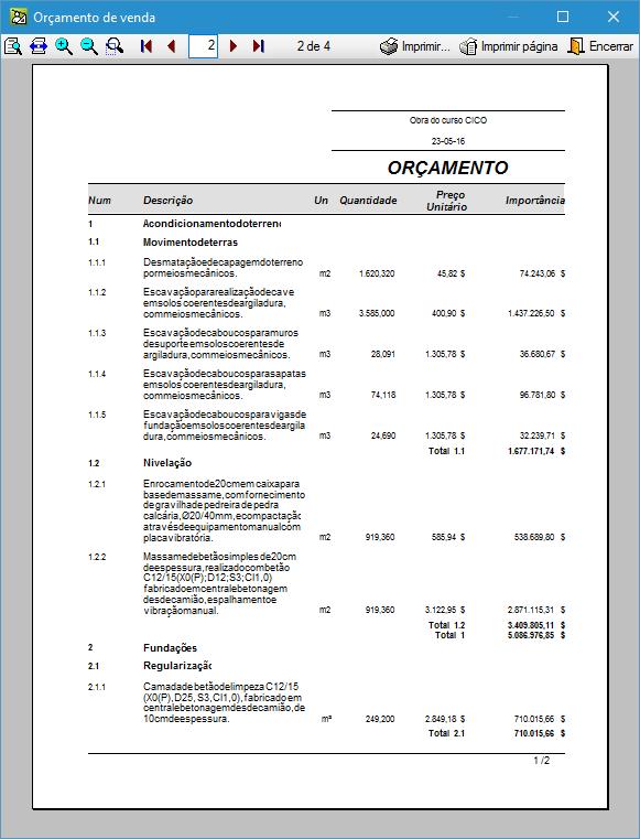 página. Fig. 2.61 Prima Encerrar para voltar a visualizar a janela de impressão.