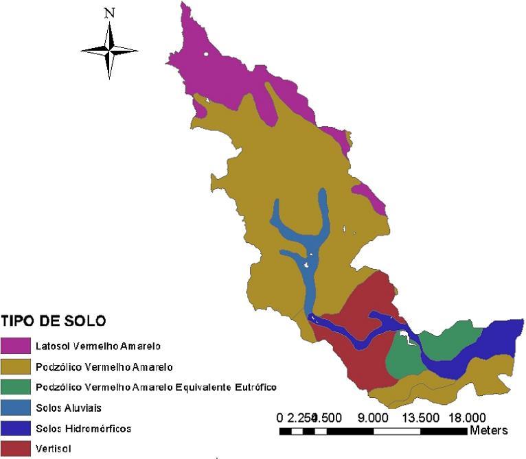 Figura 2 - Isoietas na Sub-bacia do Rio Siriri. 4.