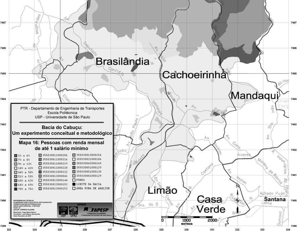 rendimento mensal de mais de ½ a 1 salário mínimo Responsáveis por domicílios