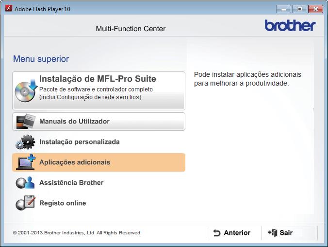 Instl Aplitivos Opionis Winows Instlr plições opionis Clique no otão plição que pretene instlr.