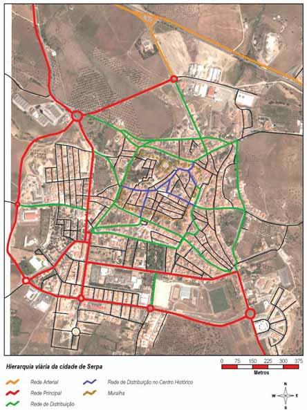 Figura 4-1 Hierarquia viária da cidade de Serpa.