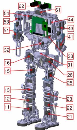 Rede de Sensores Inerciais para Equilíbrio de um Robô Humanóide 29 / 46 Validação da Rede de Sensores Inerciais Movimentos a Realizar Servomotores Envolvidos em Cada Movimento Movimento Juntas