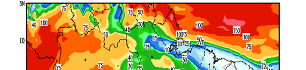 Sudeste/Centro-Oeste e no alto São Francisco. Na bacia do rio Tocan>ns permanece condição de pancadas de chuva.