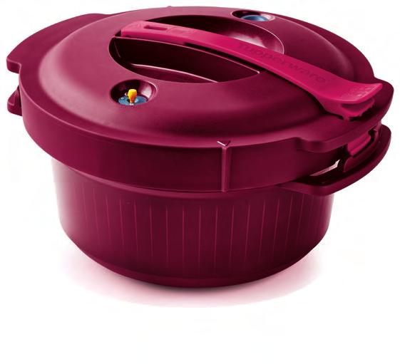 Micro-ondas Aqui tem inovação Cozinhe carne e legumes na panela de pressão dentro do micro-ondas. Só a Tupperware faz isso por você, com muita segurança!