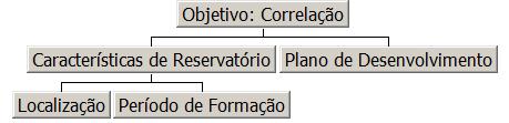 Agregação das Reservas das Entidades 63 Figura 21: Exemplos de Decomposição Hierárquica do Objetivo Correlação Para analisar os elementos da hierarquia, a questão definida por Saaty (1991) é: com que