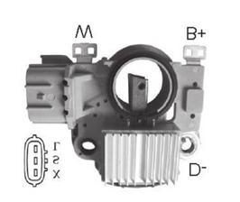 1 IK5848 REGULADORES DE TENSÃO 14,5V Campo Positivo "Circuito A". (2005-99) Subaru. Alternator / Mitsubishi: A2TB2891, A2TB2991, Subaru: 23700AA370, 23700AA390.