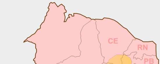 Cangaço Imagem: Mapa de atuação do Cangaço, na Região