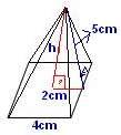 Volume O princípio de Cavalieri assegura que um cone e uma pirâmide equivalentes possuem volumes iguais: Exercícios de fixação do conteúdo.