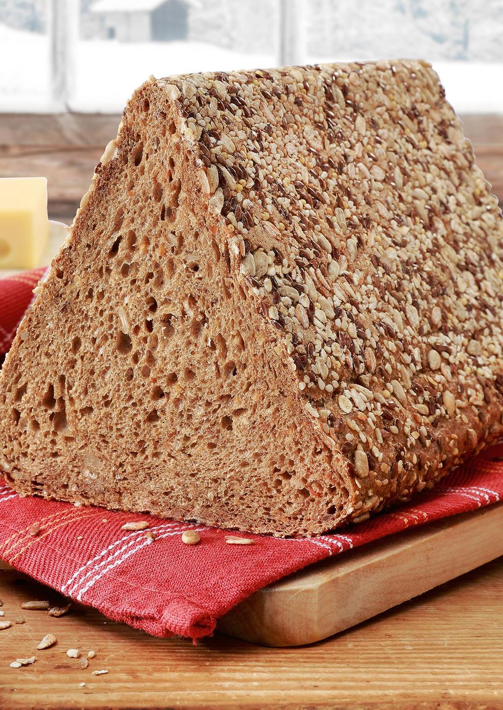 PREMIX HÜTTENBROT Preparado para fabricação de pão alemão e pães nórdicos. Um mix de multicereais, multifarinhas e multissementes com diferentes especiarias e massa madre de centeio.