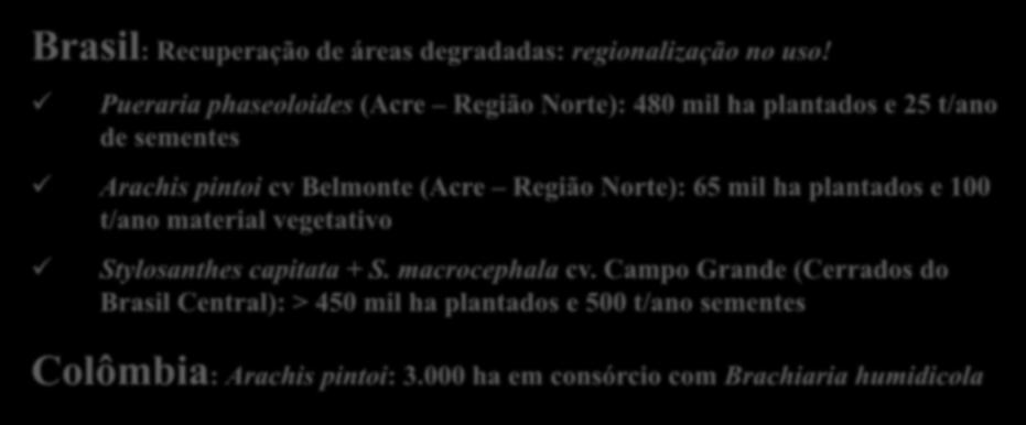 , 2005) Brasil: Recuperação de áreas degradadas: