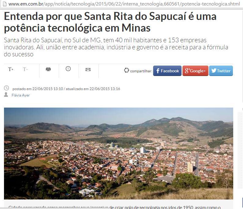 Um excelente exemplo de ICTs gerando desenvolvimento local e nacional através da Inovação Tecnológica em uma pequena cidade do interior