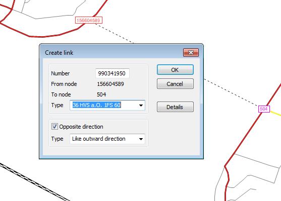 Selecione o arquivo 02_BRIDGE no menu suspenso acima do editor de rede. Os círculos azuis representam o início e o fim de um novo link, neste caso uma ponte.