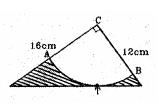 d. { } Equação impossível e. ; 9 9 ( ) f. { ; } 9 ; g. ( ) { } h. ( ) ( ) ( ) ( ) ± ( ) 9 ;. No triângulo rectângulo da figura os catetos medem cm e cm.