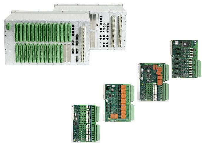 Configuração de placas traseiras Elevada capacidade de I/Os e de comunicação MIM (max 4) 1/1 Caixa Opção 1: 1TRM = 12 AI < 14 I/O módulos BIM (max 11/14) BOM (max 4) IOM (max 6)