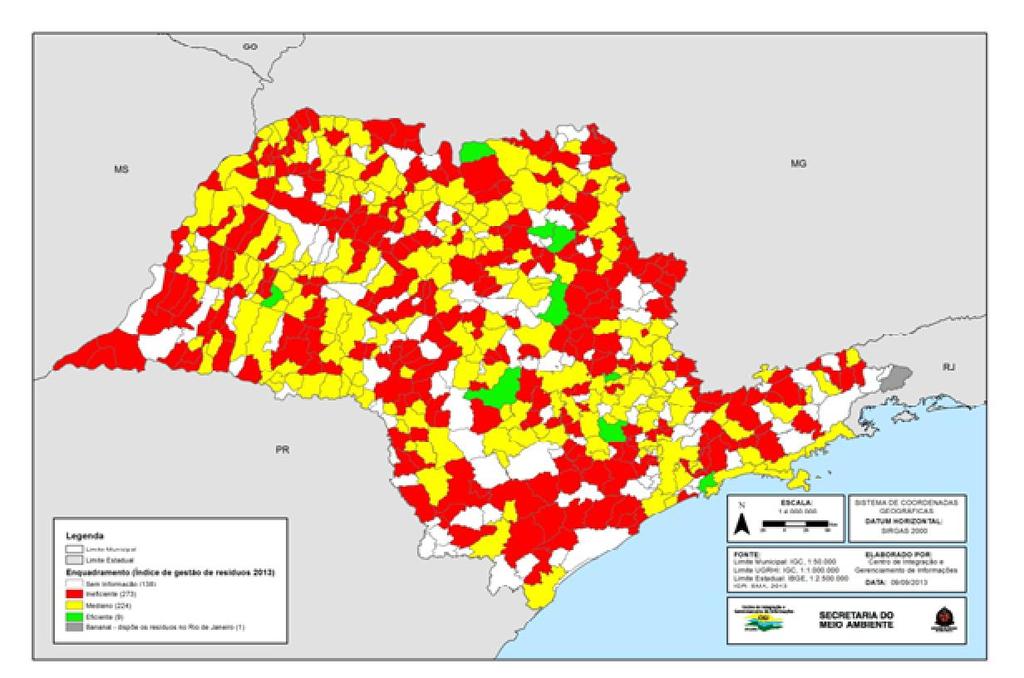 Panorama dos Resíduos Sólidos Índice de Gestão de