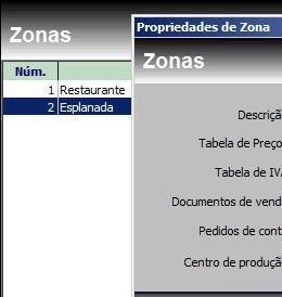 5. Impressão por Zona Uma das novas funcionalidades no ZS rest é a possibilidade de se definir qual é o seu centro de produção para cada zona.