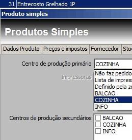 6. Configurar Produtos Para finalizar, um dos passos mais importantes é definir corretamente os centros de produção em relação aos produtos. 6.1 Inicie o ZS rest e aceda ao backoffice; 6.