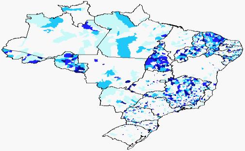 Evolução da Cobertura de ESF 1998 a 2011 1998 1999 2000 2011 2001 2004 2008 0% 0 a