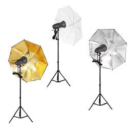 6m 2x Softbox 60x90cm 2x Adaptador FotoQuantum/Bowens 1x Disparador Radio FotoQuantum Flash Kit FQM-250/250 / 500/500 (Montagem Bowens) com Sombrinhas Translúcidas 110cm e Disparador Radio MPN: