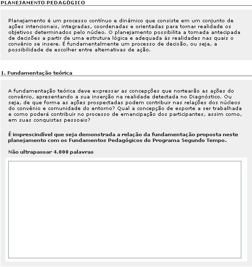 Exemplo: se forem 5 os núcleos do convênio serão abertos 5 conjuntos de campos para as informações necessárias. 25 Cadastro/acompanhamento de PPC 9.