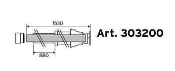 Aquecimento e AQS Acessórios coaxials Ø 80/5 PP Comprimento equivalente Compatibilidade ecotec pro / ecotec / ecotec plus / ecocompact Kit horizontal para exaustão na chaminé 303 08 48,00 Dispositivo