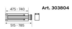 Acessórios de exaustão Para aparelhos estanques Acessórios coaxiais Ø 60/00 Comprimento equivalente turbo TEC pro turbotec turbotec plus Compatibilidade aquablock estanque turbomag Kit horizontal